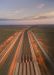 5 long iron ore trains  entering Port Hedland- arranged foto