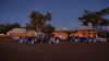 Outdoor dinner with sunset and stars at the old telegraph station Alice Springs