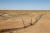 Dog fence 5600 km long - on the way to the Breakaways at Cooper Pedy