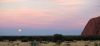 Full moon at the sunset at Uluru - Ayers Rock