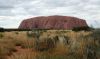 Uluru - Ayers Rock before sunset and with cloudy sky