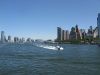 Hudson River und Manhattan Skyline 
